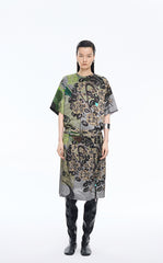 Skirt / JNBY Silk-Blend Printed Midi Skirt