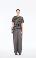 T-Shirt / JNBY Floral Wool-Blend Loose Tee