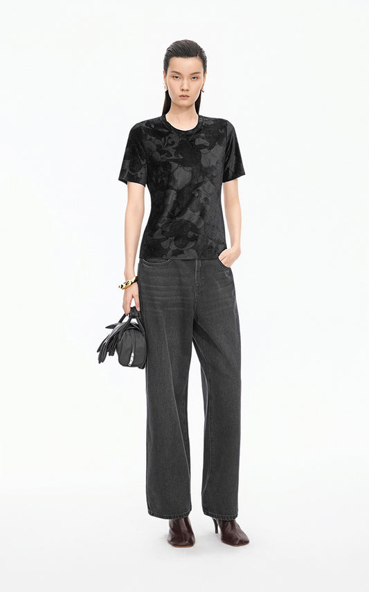 T-Shirt / JNBY Floral Vase Slim Fit T-Shirt