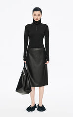 T-Shirt / JNBY Slim Fit Merino Wool Zip Neck Tee