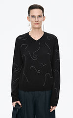 Sweater / JNBY V-Neck Cashmere Wool Sweater