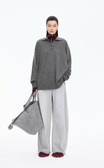 Sweater / JNBY Oversized Wool-Cashmere Polo Pullover