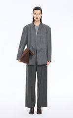 Blazer / JNBY Oversized Wool-Blend Collarless Blazer