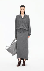 Sweater / JNBY Wool Cashmere Blend Longline Cardigan