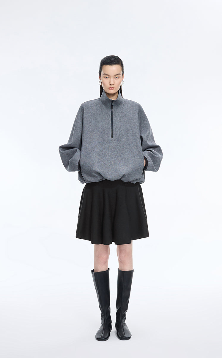 Skirt / JNBY  Wool Blend A-Line Mini Skirt