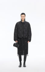 Skirt / JNBY Beaded Tulle Midi Skirt