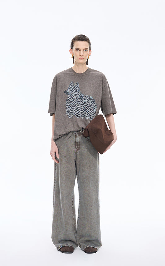 Pants / JNBY Wide-Leg Colored Jeans