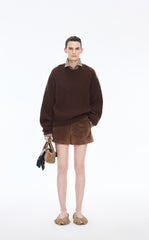 Shorts / JNBY A-Line Shearling Leather Shorts