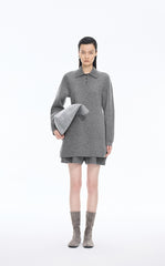 Dress / JNBY Wool-Cashmere Blend Polo Sweater Dress