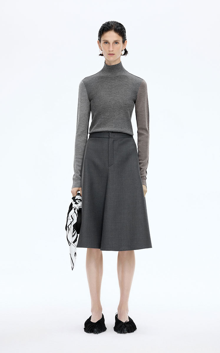 Sweater / JNBY Colorblock Wool Turtleneck Sweater