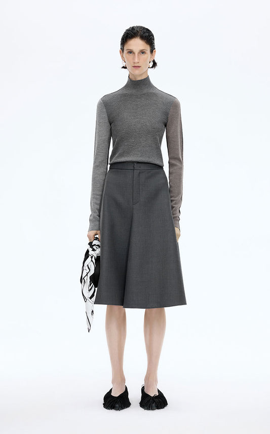 Sweater / JNBY Colorblock Wool Turtleneck Sweater