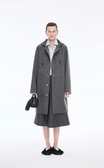 Coat / JNBY Longline Hooded Wool Blend Coat