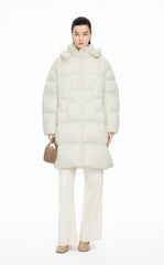 Down Coat / JNBY Deconstructed A-line Hooded Long Down Coat