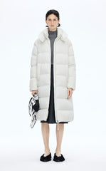 Down Coat / JNBY Long Hooded A-Line Down Coat