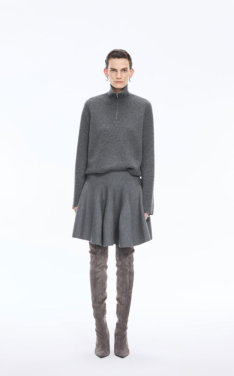 Sweater / JNBY Half-Zip Wool-Cashmere Blend Pullover