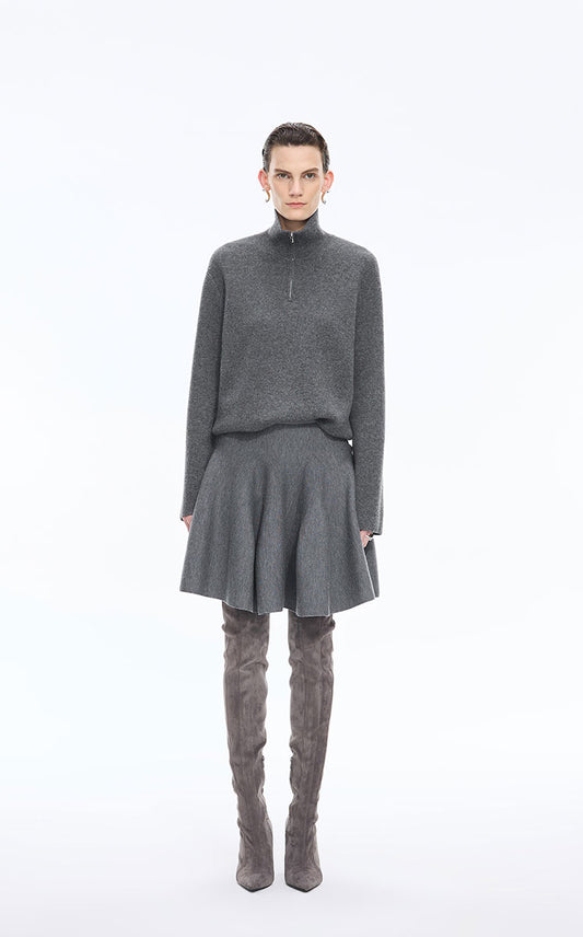 Sweater / JNBY Half-Zip Wool-Cashmere Blend Pullover