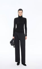 Sweater / JNBY Slim-Fit T-Neck Wool Blend Pullover