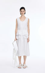 Dress / JNBY Cotton Blend A-Line Sleeveless Dress
