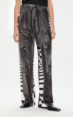 Pants / JNBY Full Washed-Denim-Print Pants