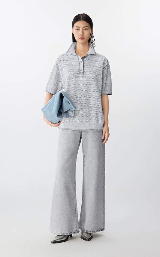 Sweater / JNBY Oversized Short Sleeve Pullover Knit