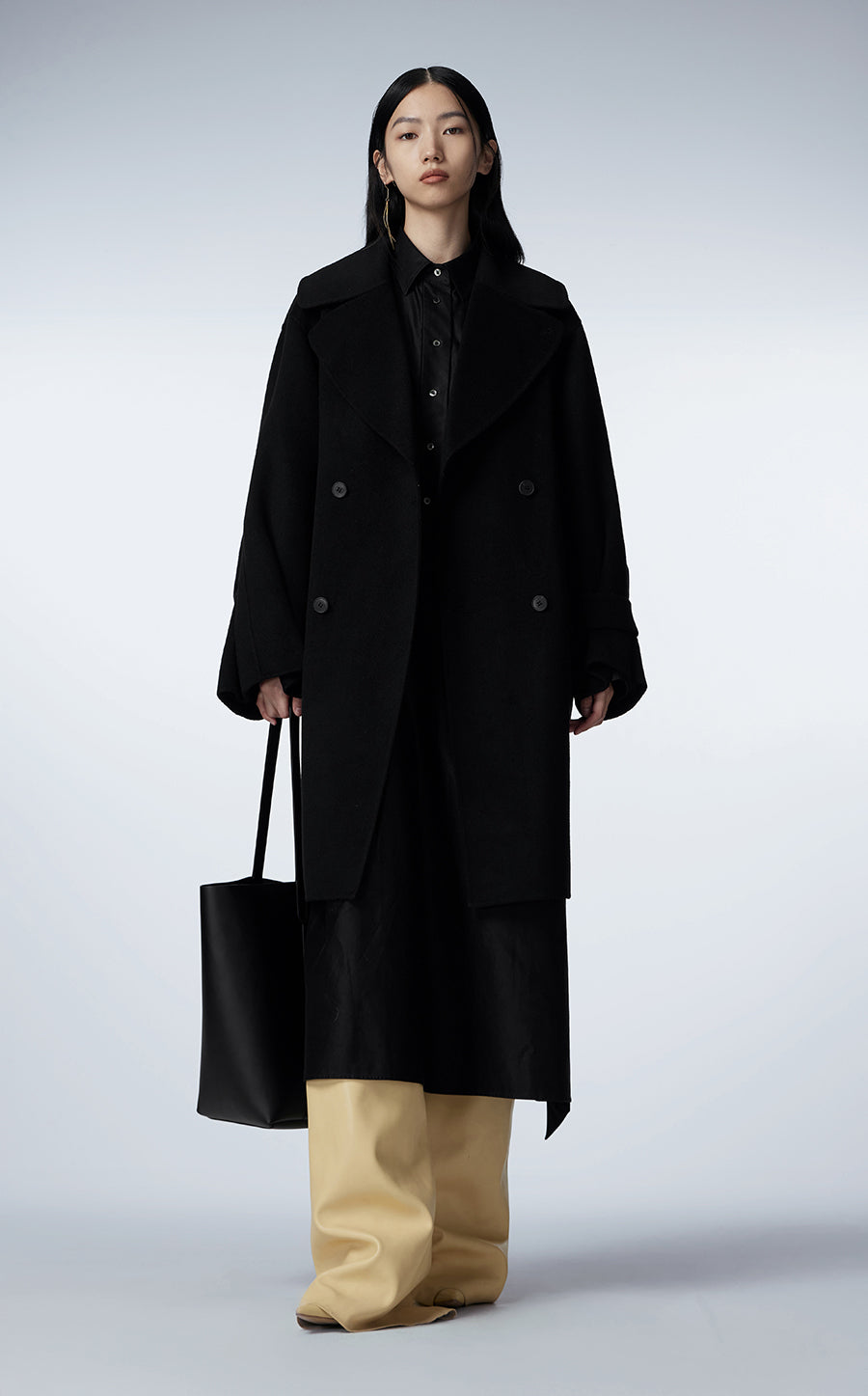 Coat / JNBY Loose-fit Notched-collar Wool Coat