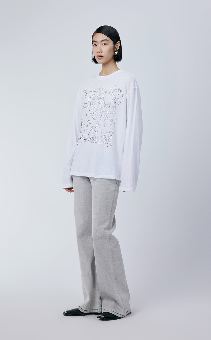 T-shirt / (ESG) JNBY Long-sleeve T-shirt in Floral Pattern（Spring 24）