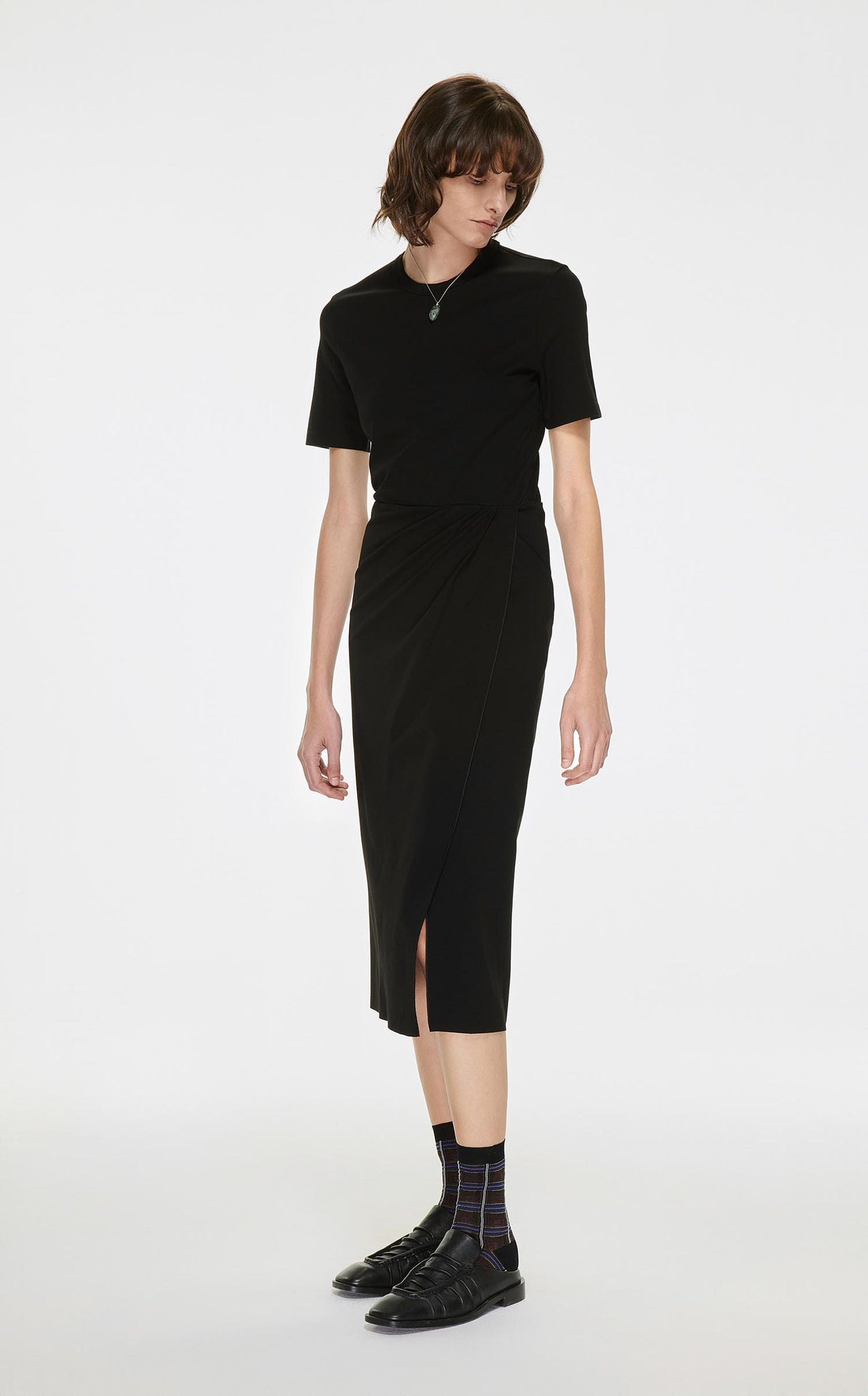 Dresses / JNBY Solid Short Sleeve Dress