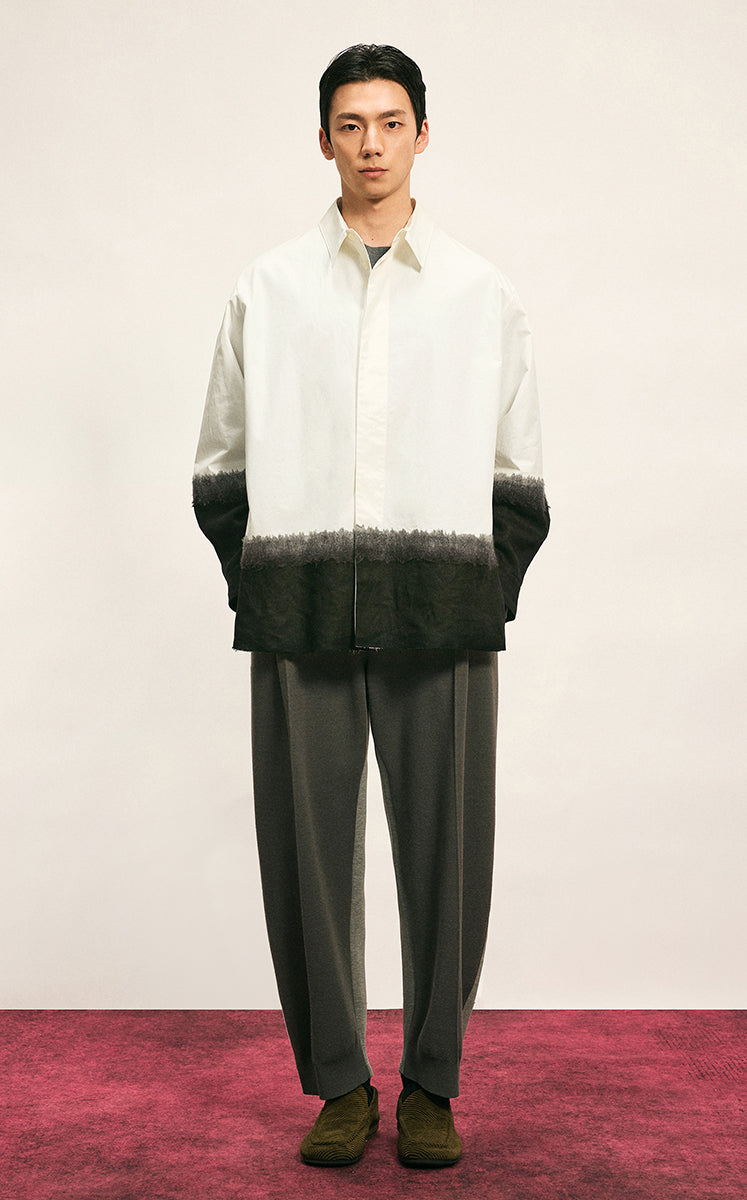 Shirt / CROQUIS Needle-Spliced Oversized Cotton-Linen Poplin Shirt