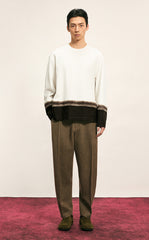 T-Shirt / CROQUIS Needle-Spliced Brushed Cotton Blend T-Shirt