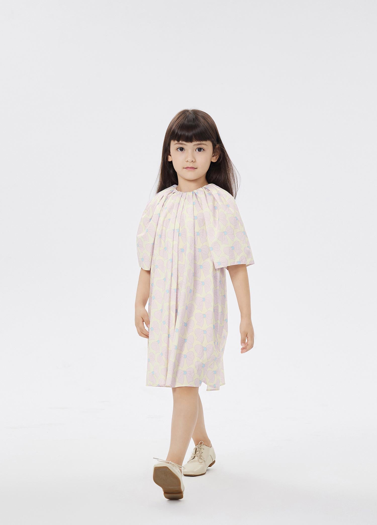 Dresses / jnby by JNBY Bowknot Print Short Sleeve Dress