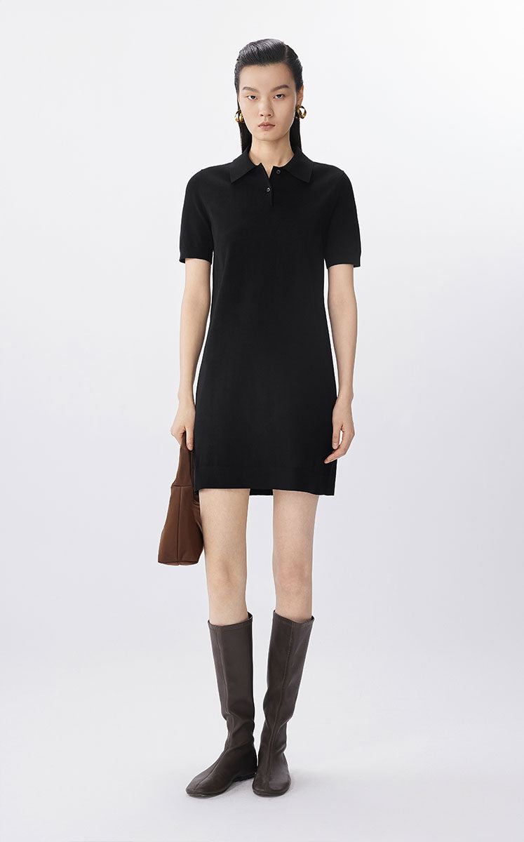 Dress / JNBY A-Line Short Sleeve Cotton Dress
