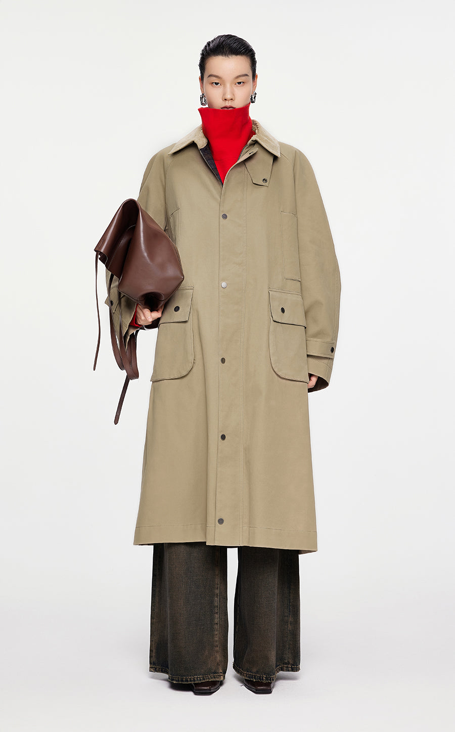 Coat / JNBY Oversize Cotton Belted Trench Coat