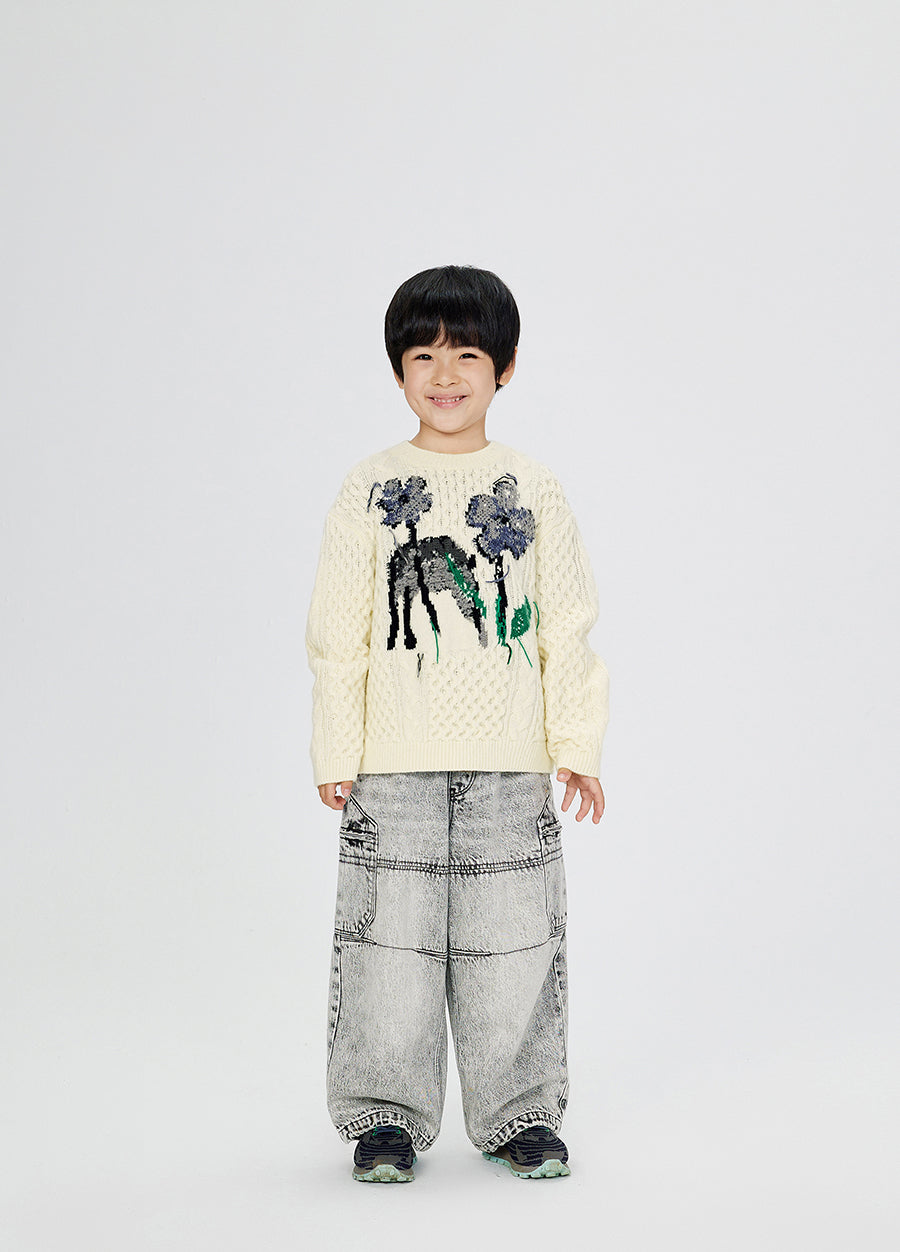 Sweater / jnby by JNBY Floral-pattern Oversize Jumper