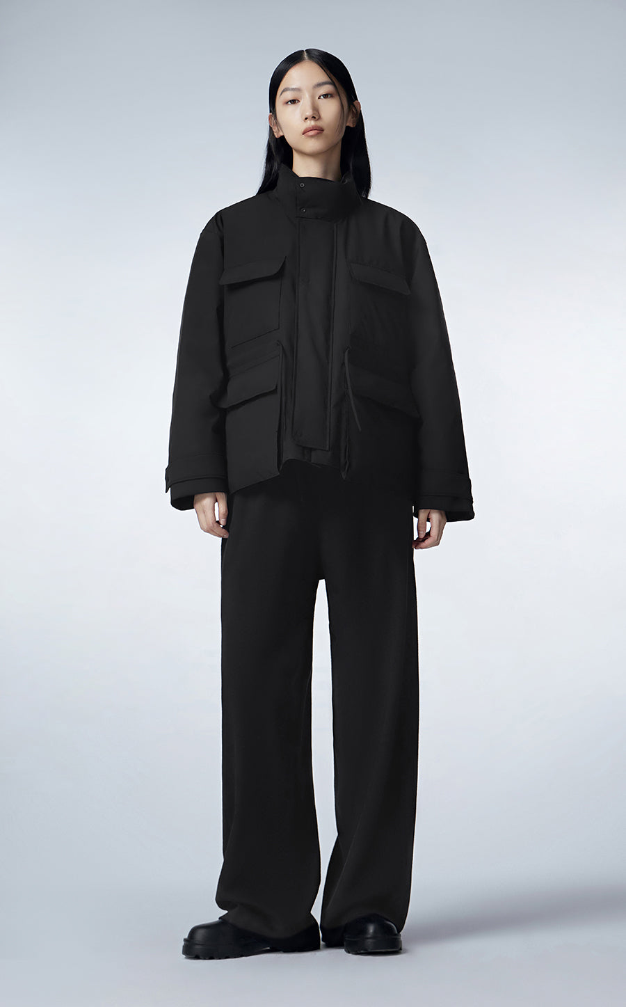 Coat / JNBY Cropped Cargo Down Coat