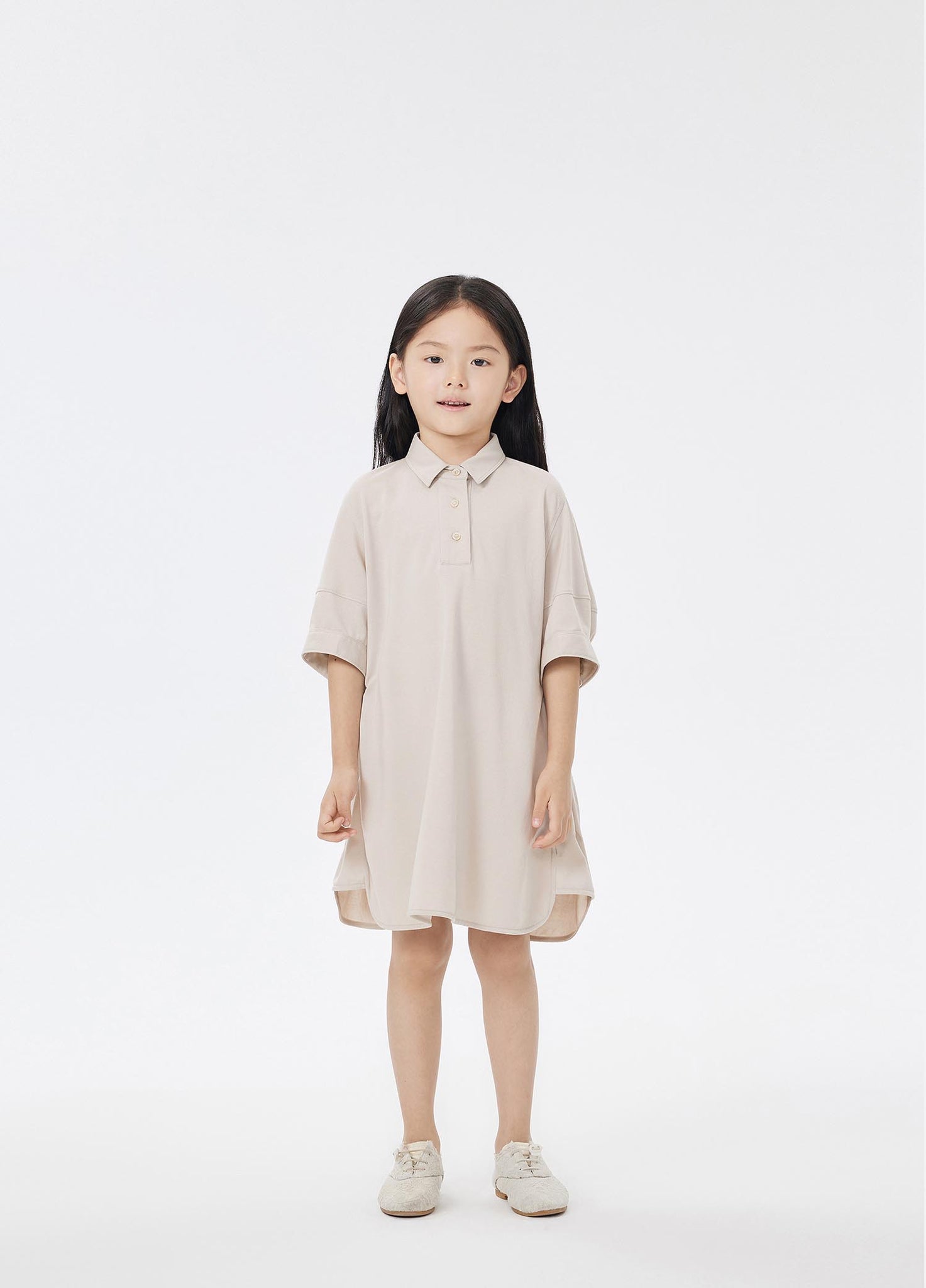 Dresses / jnby by JNBY Solid Shirt Style Short Sleeve Dress