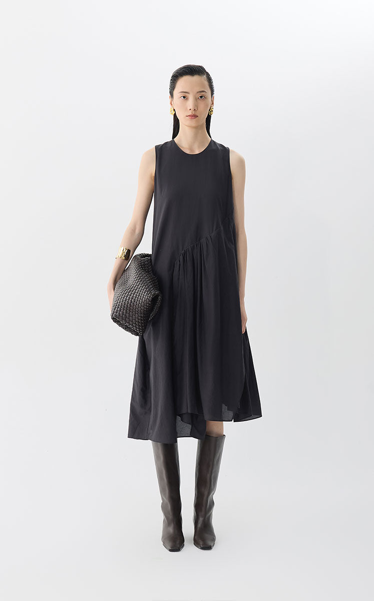 Dress / JNBY Sleeveless A-Line Cotton-Silk Dress