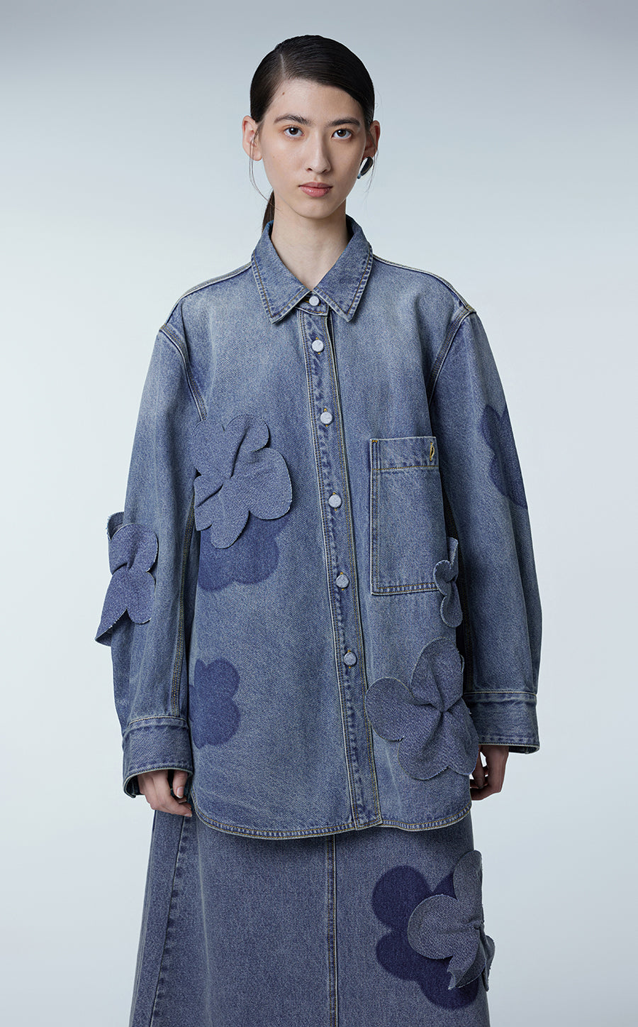 Coat / JNBY Oversized 3D-floral Jacket