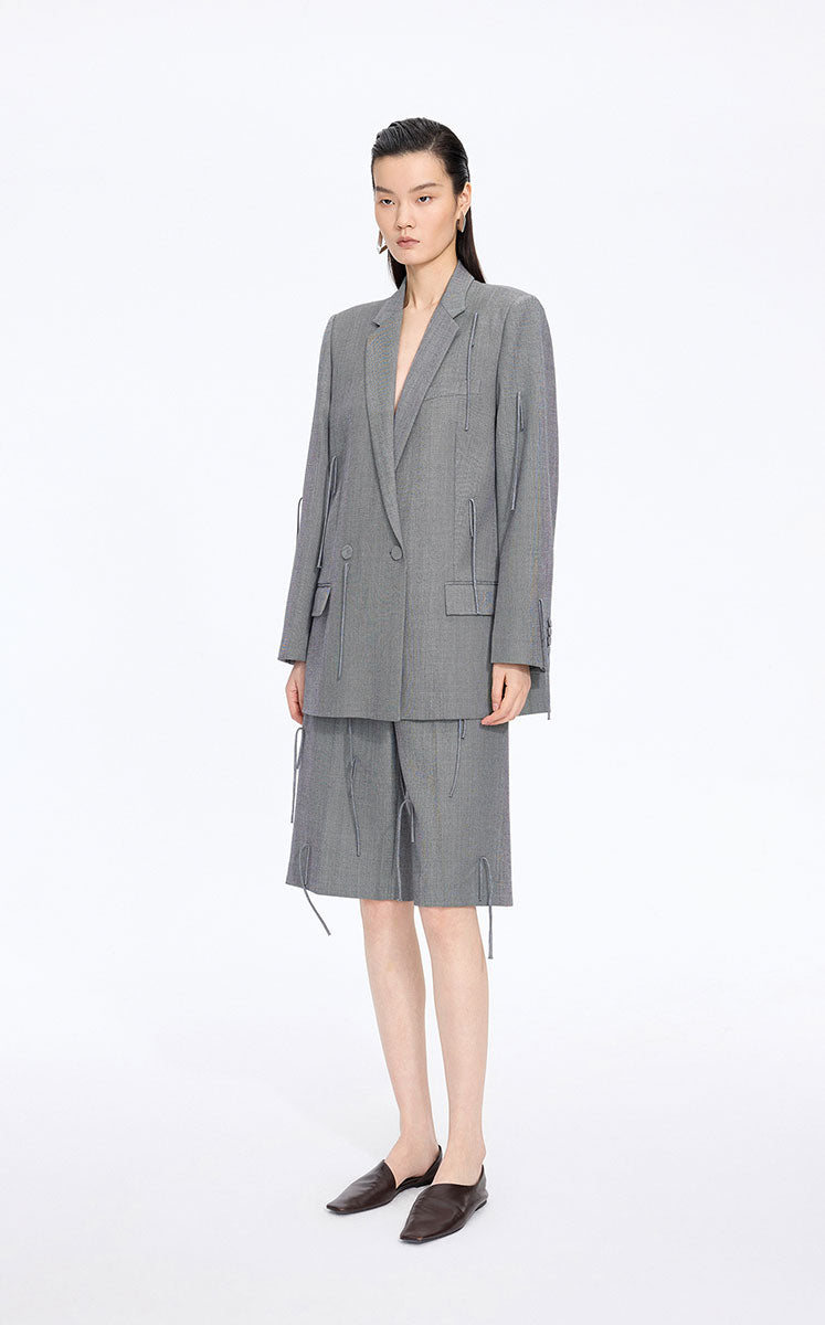 Blazer / JNBY Fringe-Trim Relaxed H-Line Blazer