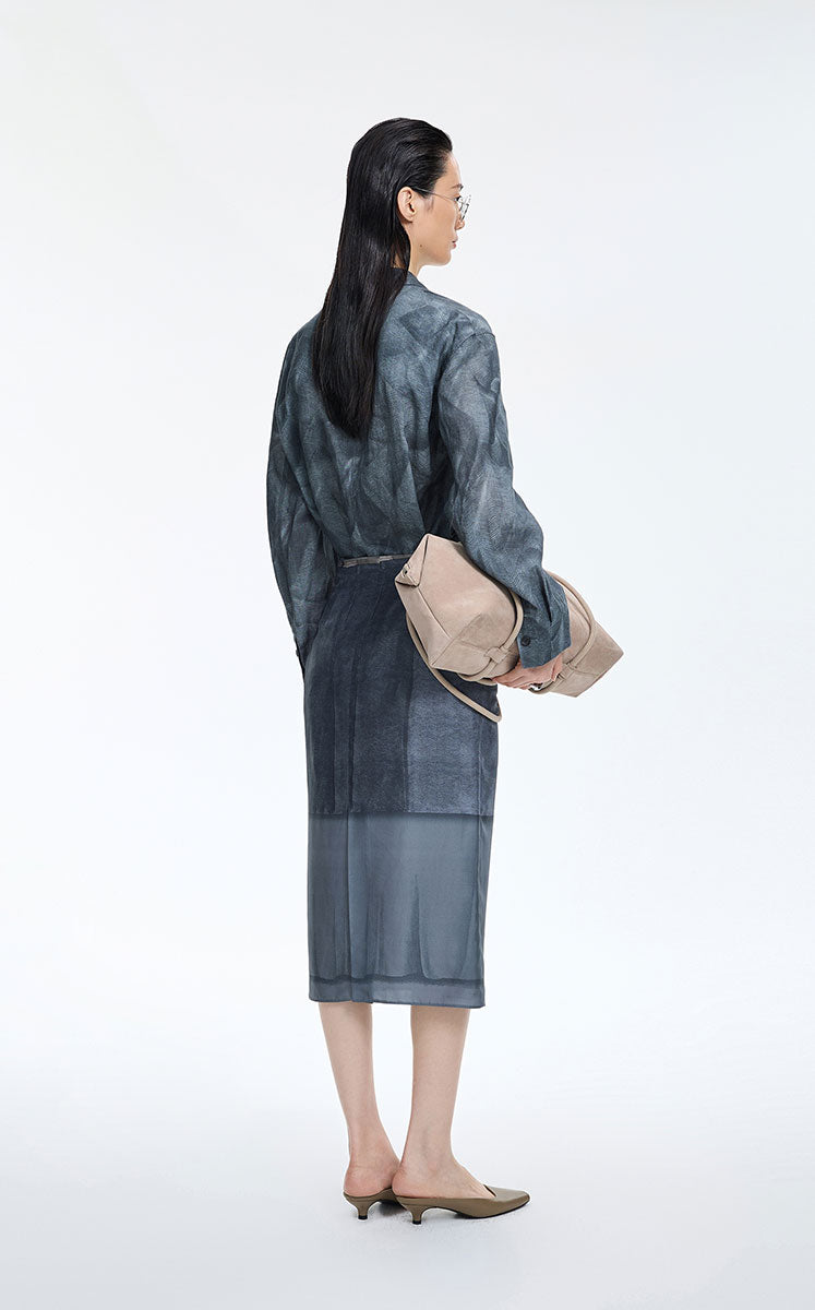 Blazer / JNBY Herringbone Wrinkle Print Blazer