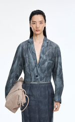 Blazer / JNBY Herringbone Wrinkle Print Blazer