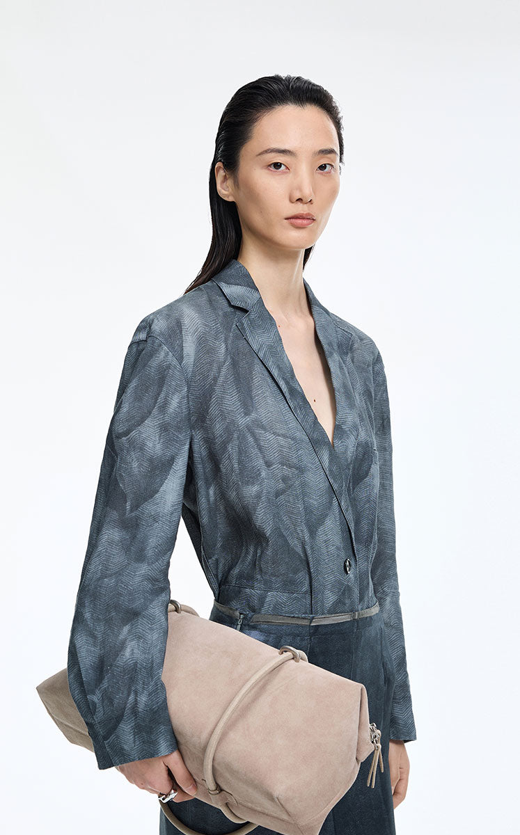 Blazer / JNBY Herringbone Wrinkle Print Blazer