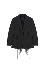 Blazer / JNBY Luxe Lace-Trimmed Wool Blazer