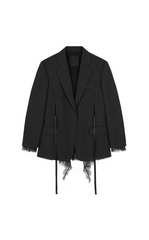 Blazer / JNBY Luxe Lace-Trimmed Wool Blazer