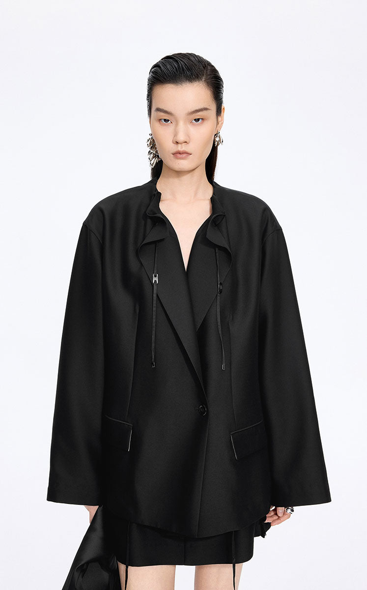 Blazer / JNBY Oversize Drawstring Collarless Blazer