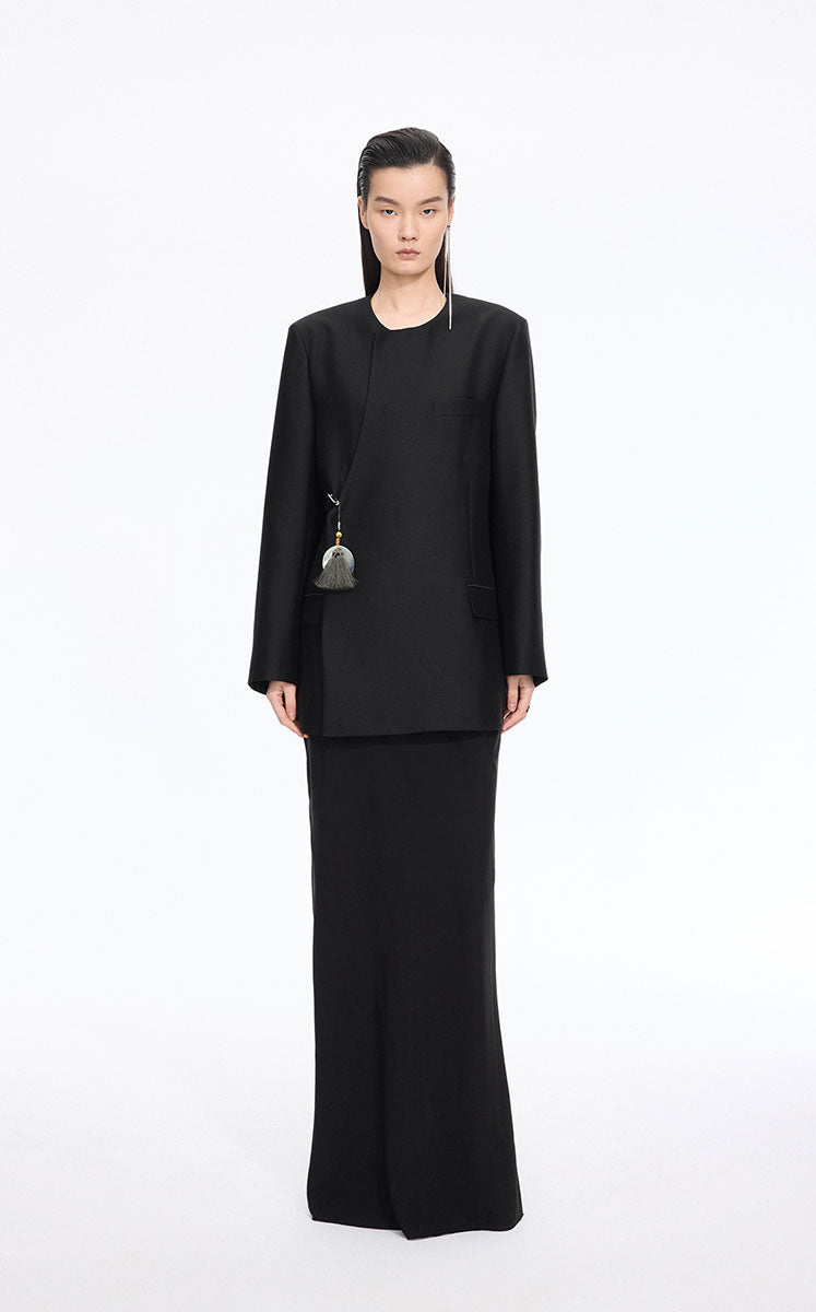 Blazer / JNBY Wool -Silk Blend Relaxed Blazer