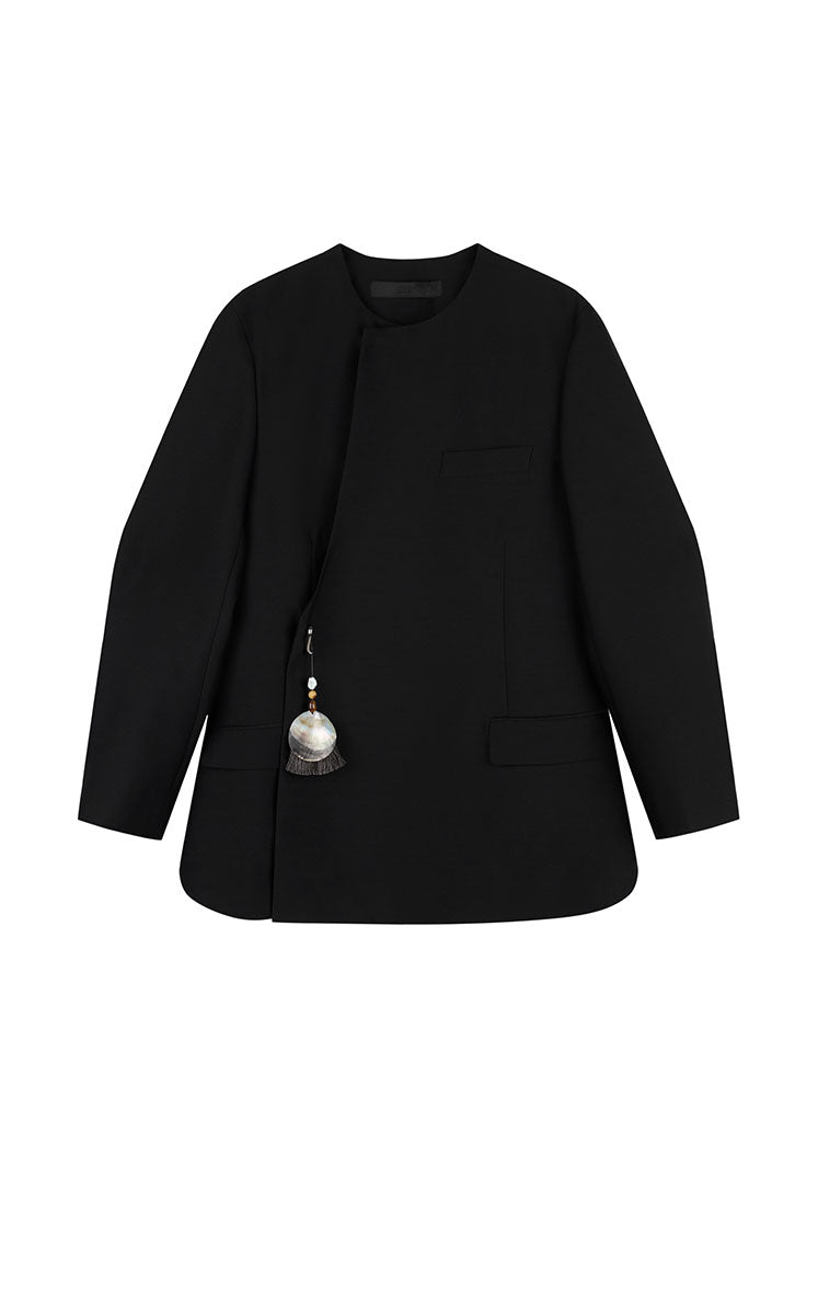 Blazer / JNBY Wool -Silk Blend Relaxed Blazer