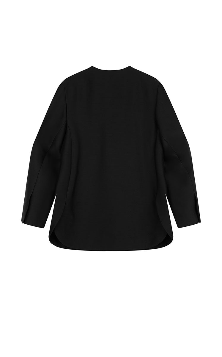 Blazer / JNBY Wool -Silk Blend Relaxed Blazer