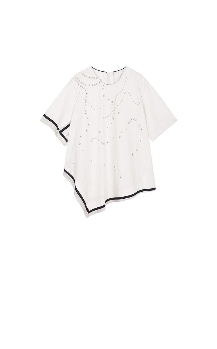 Blouse / JNBY Cotton Pearl Print Relaxed Top