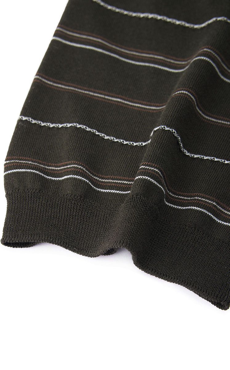 Cardigan / JNBY Cotton Stripe Short Sleeve Knit