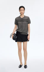 Cardigan / JNBY Open-Knit Cotton Cropped Cardigan